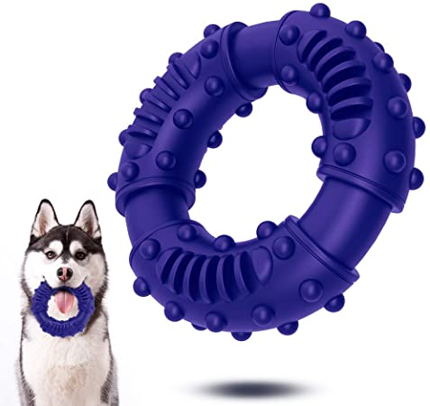 ABTOR Ultra Durable Dog Chew Toy - Toughest Natural Rubber - Texture Nub Dog Toys for All Aggressive Chewers Large Dogs Puppy - Fun to Chew, Dental Care, Training, Teething