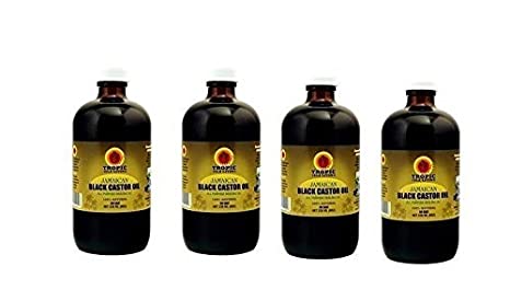 Sunny Isle Jamaican Black Castor Oil, 8oz, (4 Pack)