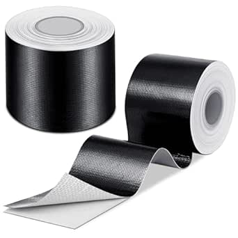 Zonon 2 Rolls Heat Shield Tape Cool Tapes Aluminum Foil Heat Reflective Adhesive Heat Shield Thermal Barrier Foil Tape Self-Adhesive Heat Resistant Tape for Hose and Auto Use (Black,2 Inch X 32.8 ft)