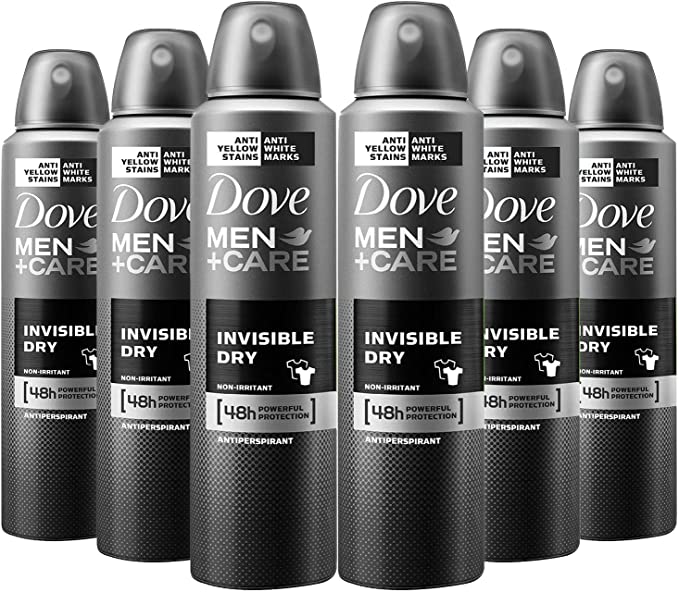 Dove Men Care Invisible Dry Spray Anti-Perspirant Deodorant 250ml Case of 6