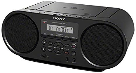 Sony Portable Bluetooth Digital Tuner AM/FM Radio Cd Player Mega Bass Reflex Stereo Sound System Plus FSM 6ft Aux Cable to Connect Any Ipod, Iphone or Mp3 Digital Audio Player