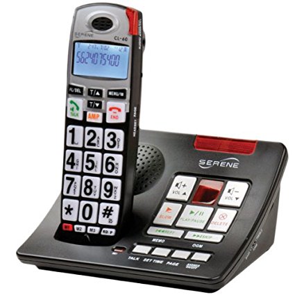 Serene Innovations CL-60A Amplified Talking Caller ID Cordless Phone with Amplified & Slow-play Answering Machine