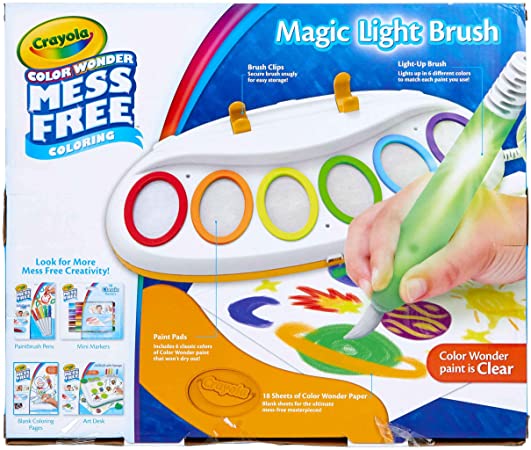 Crayola Color Wonder Magic Light Brush, Mess Free Painting, Gift for Kids, 3, 4, 5, 6