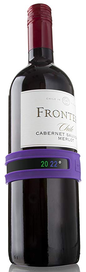 Vacu Vin Wine and Champagne Bottle Snap Thermometer - Purple