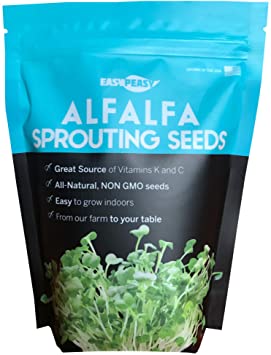 Alfalfa Sprouting Seed | Non GMO | Grown in USA | from Our Farm to Your Door (1 Pound (16oz))