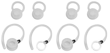 Zotech 10 pcs Set 4 Earhooks 2 Small 2 Medium 2 Large Eargels for Motorola Elite Flip HZ720 HX550 H19txt H19 H17txt H17 H525 H520 Boom 89605N Headset Ear Hooks Loops Clips Ear Gel Tip