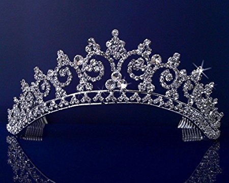 SparklyCrystal Rhinestones Crystal Wedding Bridal Pageant Princess Tiara Crown 3150