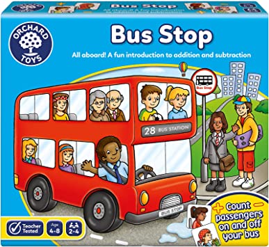 Orchard Bus Stop Adding and Subtracting Board Game