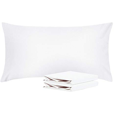 NTBAY King Pillowcases, Set of 2, 100% Brushed Microfiber, Soft and Cozy, Wrinkle, Fade, Stain Resistant (White, King)