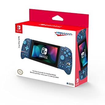 HORI Nintendo Switch Split Pad Pro (Mega Man) Ergonomic Controller for Handheld Mode - Officially Licensed By Nintendo & Capcom - Nintendo Switch;