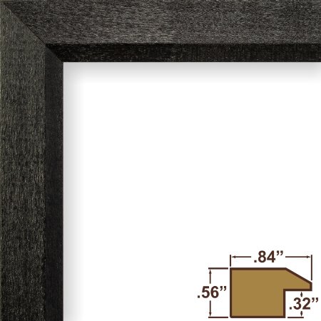 Craig Frames 7171610BK 16 by 24-Inch PicturePoster Frame Wood Grain Finish 825-Inch Wide Solid Black