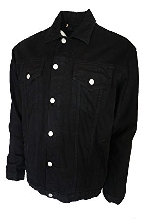 Aztec Mens Denim Jean Jackets Stonewash And Black Sizes From S to 5XL