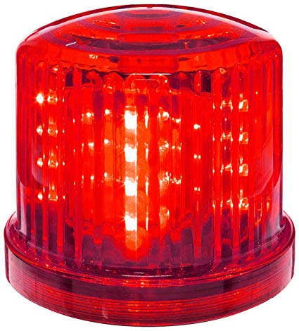 Fortune Products PL-300BJ Battery Powered Ultra Bright Red Police LED Safety & Emergency Beacon Light w/Magnetic Bottom