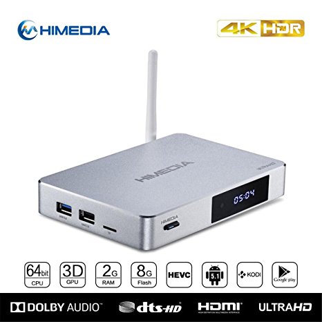 Himedia Q5 Pro Android 5.1 4K TV BOX Kodi Set Top Box Ultra HD Network Streaming Media Player 2G/8G Dual Band Wifi Bluetooth 4.0 Dulby 7.1 and High-end English Firmware Support