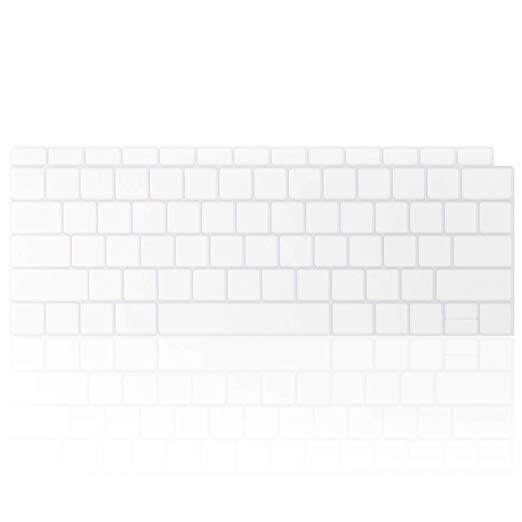 Kuzy - MacBook Air Keyboard Cover, 13 inch 2019 2018 New A1932 with Touch ID and Retina Display Silicone Key Board Protective Skin Protector, Apple MacBook Air Accessories - Clear