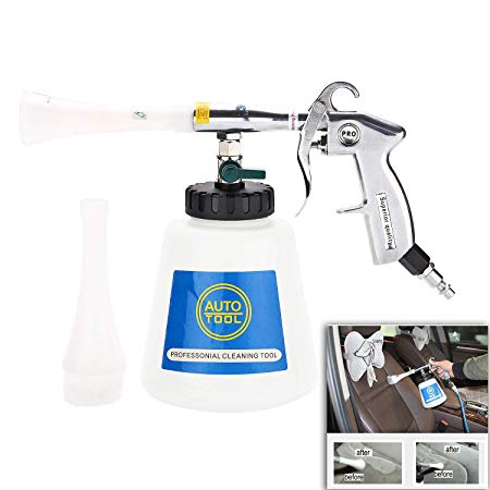 CPROSP Car Cleaning Gun Interior Washing Air Blow Gun Automotive Air Pulse Cleaning Equipment High Pressure Foamaster Nozzle Sprayer with 1L Foam Bottle