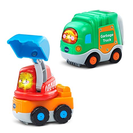 VTech Go! Go! Smart Wheels - 2-pack with Garbage Truck and Excavator