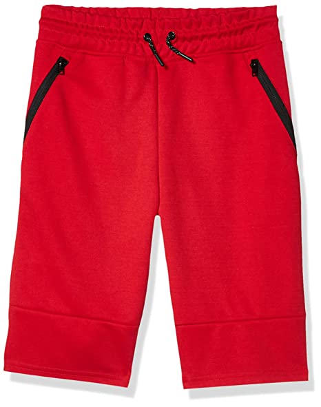 Southpole Boys' Big Jogger Shorts in Basic Solid Colors and Fleece Fabric