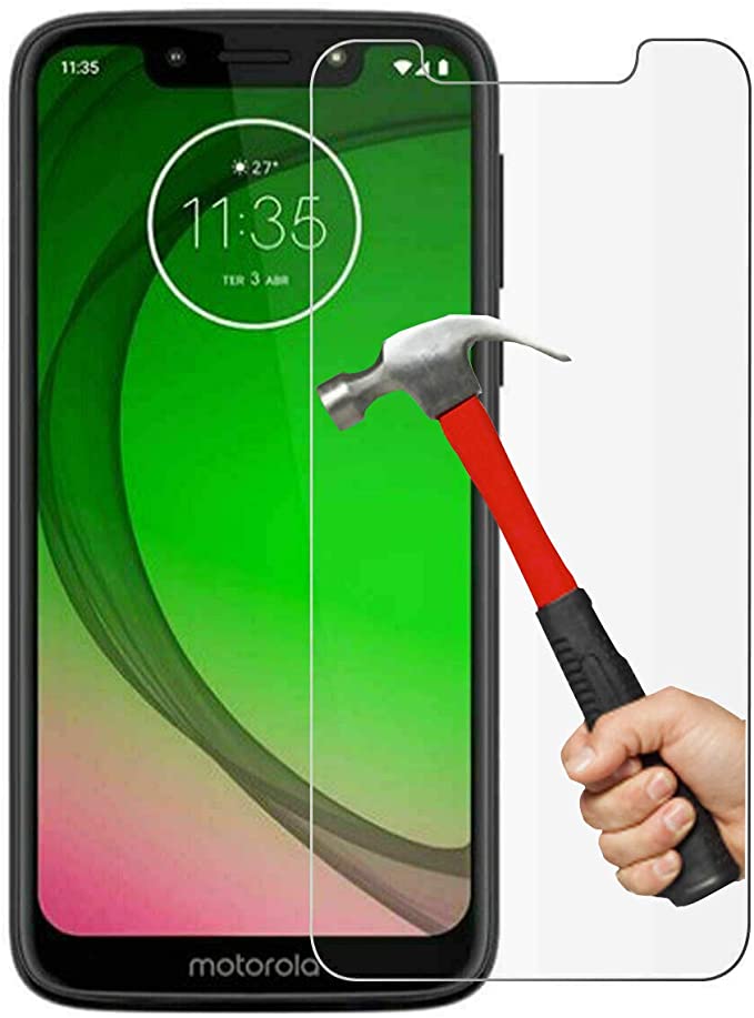 Motorola Moto G7 Play Tempered Glass Screen Protector Easy Bubble-Free Installation HD Ultra Clear shatterproof with 9H Hardness and Anti Fingerprint Oleo-phobic Coating for Moto G7 Play