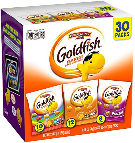 Pepperidge Farm Goldfish Variety Pack Classic Mix, (Box of 30 bags)