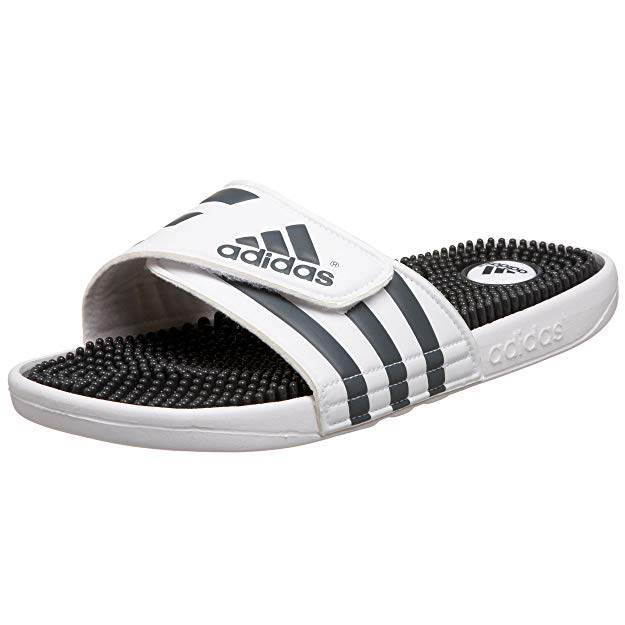 adidas  Men's Adissage Sandal,Run White/Graphite/Run White,10 M