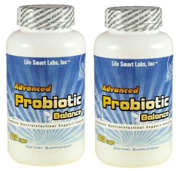 Advanced Probiotics Balance   2 Bottles  240 caps Probiotic Acidophilus dietary supplement and digestion aid