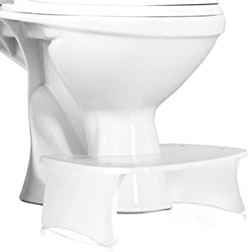 STAUBER Best Potty Stool - Squatting Toilet Stool (White Acrylic)
