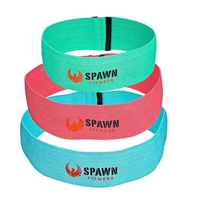 Spawn Fitness Fit Loop Resistance Cotton Latex Training Bands Targeting Legs Glutes Thighs for Women - Set of 3
