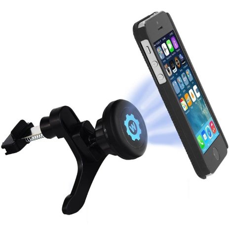 Car Mount, WizGearTM Universal Air Vent Magnetic Car Mount Holder, with Fast Swift-Snap (TM) Technology for Apple iPhone 6 6 Plus, iPhone 5S 5C 5 4S, Samsung Galaxy S6 S5 S4 S3, HTC M9, Nexus 5 4