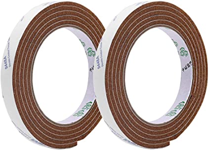 Shintop Felt Tape DIY Adhesive Heavy Duty Felt Strip Roll Cut into Any Shape to Protect Your Hardwood and Laminate Flooring, 0.5 x 59 Inches (Pack of 2, Brown)