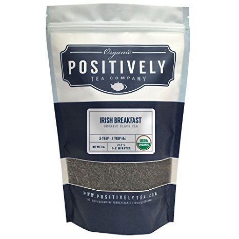 Organic Irish Breakfast Tea, Loose Leaf Bag, Positively Tea LLC. (1 lb.)