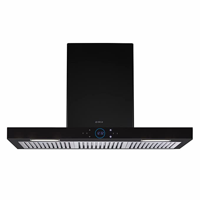 Elica iSMART 5 STAR Performance 90 cm Chimney with Inverter Technology and 15 Years Warranty (iSMART SPOT H6 BF LTW 90 NERO)