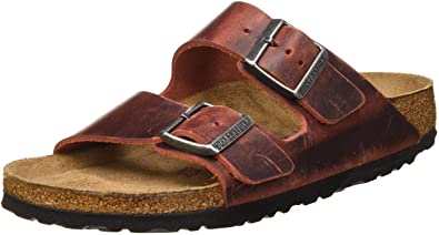 BIRKENSTOCK Sandales Arizona SFB Cuir Gras Earth Red, Women’s Sandal, Earth Red