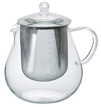 Hario CHC-70T Glass Teapot with Large Stainless Steel Filter, 700ml