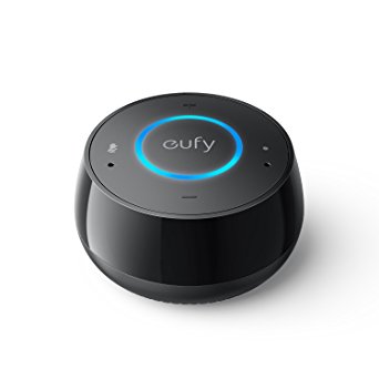 Eufy Genie Smart Speaker With Amazon Alexa Built In, Voice Control and Hands-Free Use, Music Streaming, Smart Home Control, AUX Output, 2.4GHz Wi-Fi Network Support Only, No Bluetooth, Black