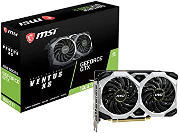 MSI NVIDIA GeForce GTX 1660 Ti Ventus XS 6GB GDDR6 HDMI/3DisplayPort PCI-Express Video Card