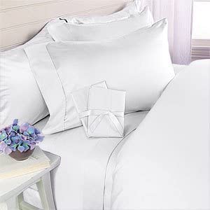 Elegant Comfort 1500 Thread Count Egyptian Quality 2pcs Pillow Cases and Colors, Full, White