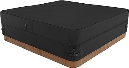 MINC Outdoor Hot Tub Cover 96 x 96 Inch for 93 x 93 or 94 x 94 Square SPA Waterproof and Weatherproof Protectors Heavy Duty 600D Protective Cover Cap