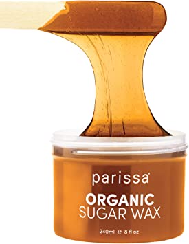 Parissa Legs & Body Organic Sugar Wax for Sensitive Skin, 100% Natural, Gentle & Washable Formula, At-Home Waxing Kit