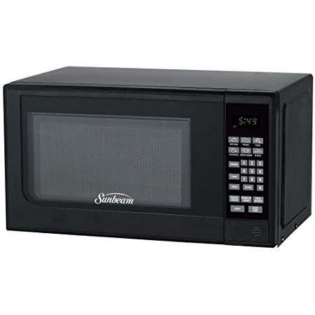 Sunbeam SGC7702 0.7 Cu. Ft. 700 Watts Compact Digital Microwave Oven, Black