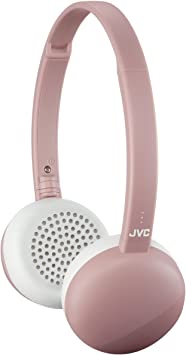 JVC S20BT Wireless Bluetooth On Ear Headphones Foldable with Built-In Remote and Mic for Hands Free Call Handling - Pink