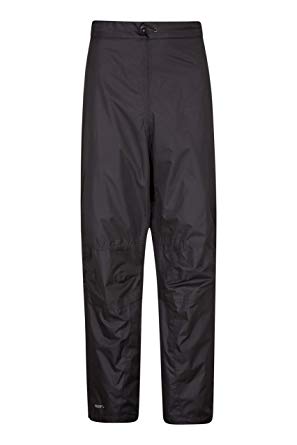 Mountain Warehouse Spray Mens Waterproof Overtrousers - Ripstop Rain Pants, Half Zip Side Legs