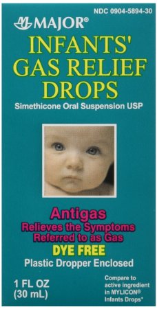Infants Gas Relief Simethicone 20 mg03ml Drops Dye Free Generic for Mylicon 1 oz 30ML 3 PACK Total 3 oz