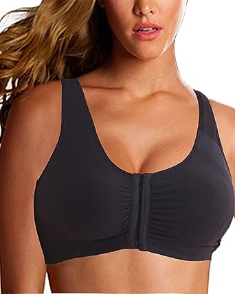 Post Surgical Bra Front Closure Post Surgery Bra Post Op Front Close Bras Sports Bra Mastectomy Bra Wirefree for Women