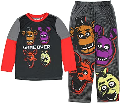 Five Nights at Freddy's Game Over Four Heads Two Piece Youth Pajama Set