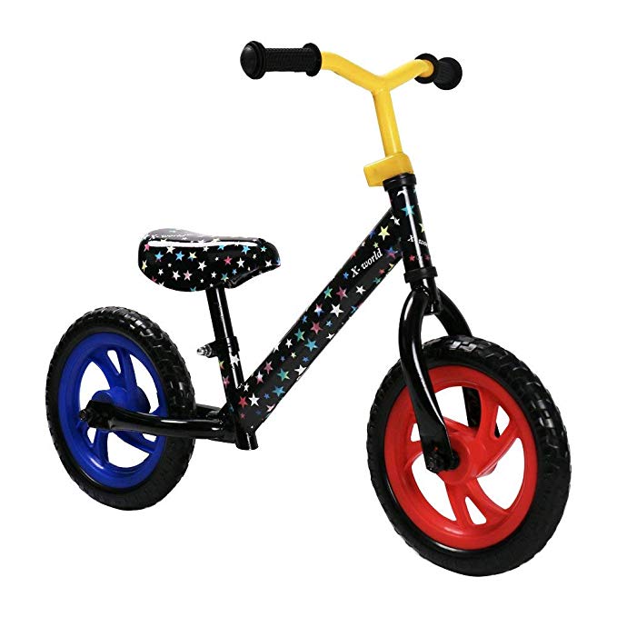 JOYSTAR 12" Kids Balance Bike for 1.5-5 Years Old Boys & Girls, Toddler Push Bike with EVA Polymer Foam Tire for Children, 12 inch Kids Glider Bike, Pink Red Blue Black White