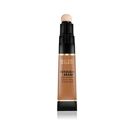 Milani Retouch   Erase Light-Lifting Concealer - Bronze (0.24 Ounce) Cruelty-Free Liquid Concealer with Cushion Applicator Tip to Cover Dark Circles, Blemishes & Skin Imperfections