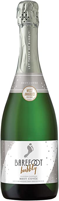 Barefoot Bubbly Brut Cuvee Champagne, 750 ml