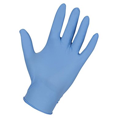 Genuine Joe GJO15363 5-Mil Light Powder Industrial Nitrile Gloves, Extra Large, Light Blue (Pack of 100)