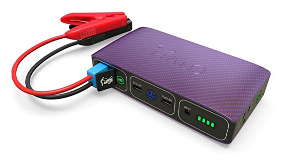 Halo Bolt 58830 Mwh Portable Phone Laptop Charger Car Jump Starter with AC Outlet - Purple Graphite